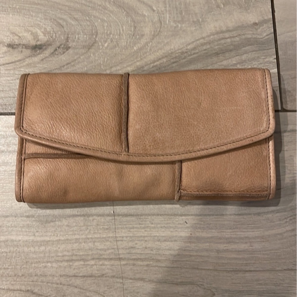Cut n Paste Beige Large Foldover Wallet